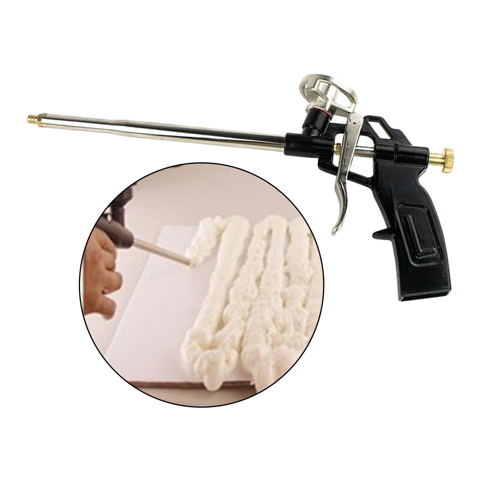 Insulating Foam Gun Heavy Duty PU Expansion Spray Application Glass Sealant
