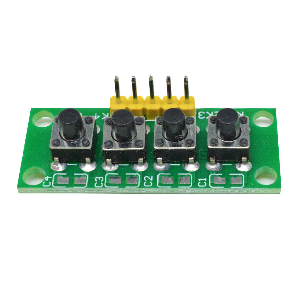 For Arduino DIY 5Pin 1x4 4 Keys Button Keypad Keyboard Breadboard Module