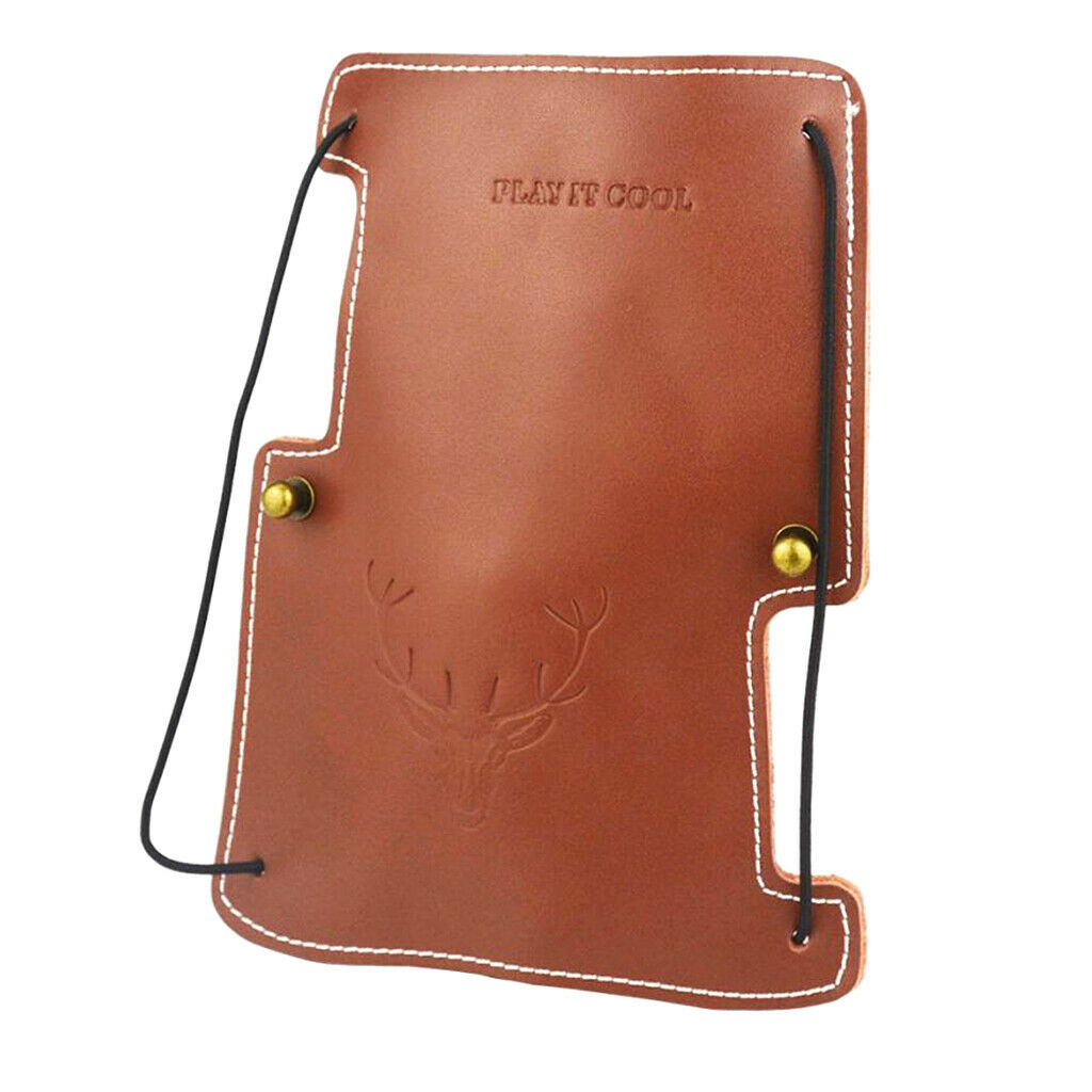 Adjustable Cow Leather Archery Armguard Forearm Guard Protector Brown