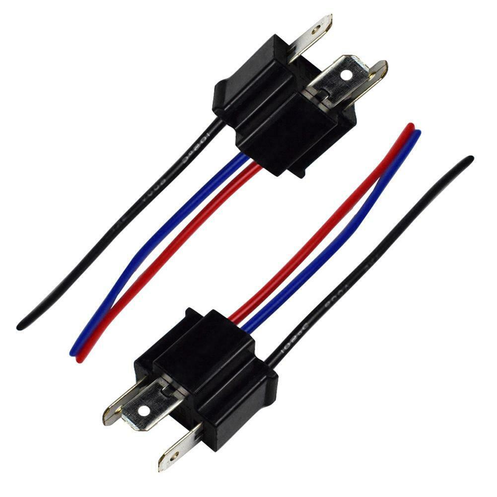 1 Pair 9003 H4 Bulb Socket Male Adapter Connector for Headlight Fog Lamp