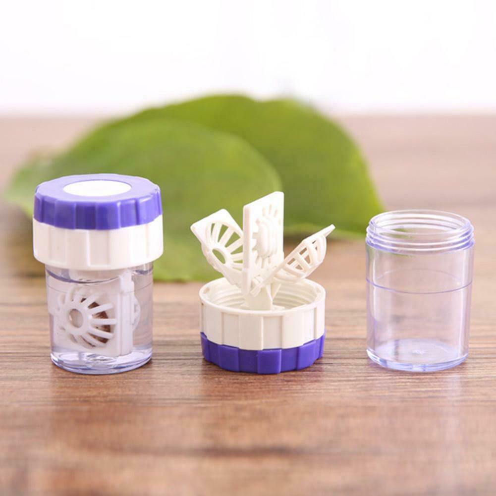 US-pupil Plastic Washing Box Manually Contact Lens Cleaner Container Tools @