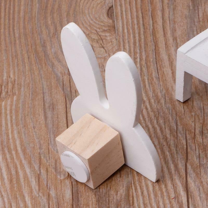 Cute Bunny Hook Wooden Clothes Hanger Wall Decor Children Bedroom Pendant