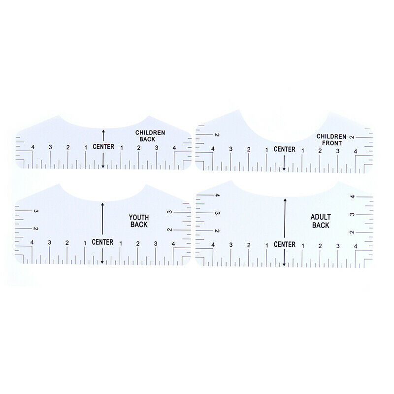 8 Pcs T-shirt Ruler Guide V Neck Alignment Tool To Center Designs MeasuremenFCA