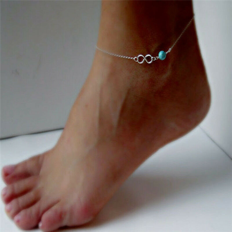 Fashion Bohemian Bead Infinity Charm Chain Anklet Bracelet Barefoot Rewelr.l8