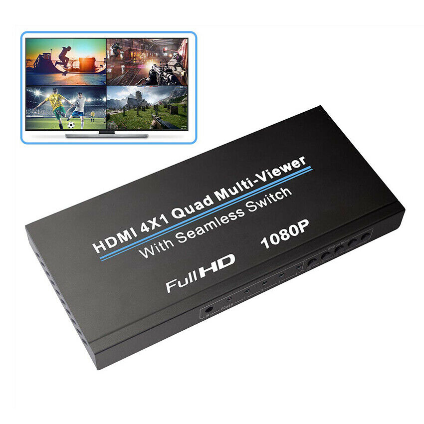 HDMI splitter 4 in 1 out HD  4-channel signal display 4-port split-screen