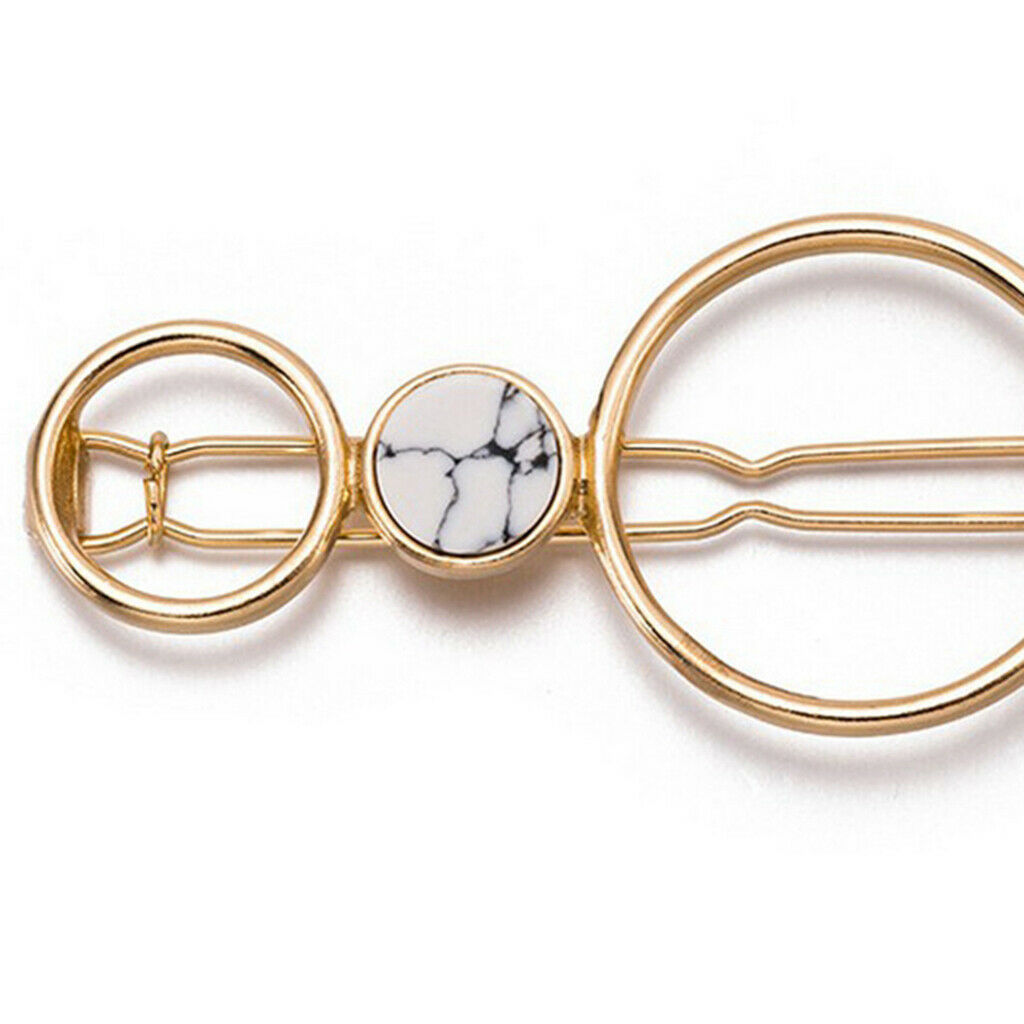 2 Pcs Women's Girls Geometric Hair Clip Hairpin Grips Hair Accessories