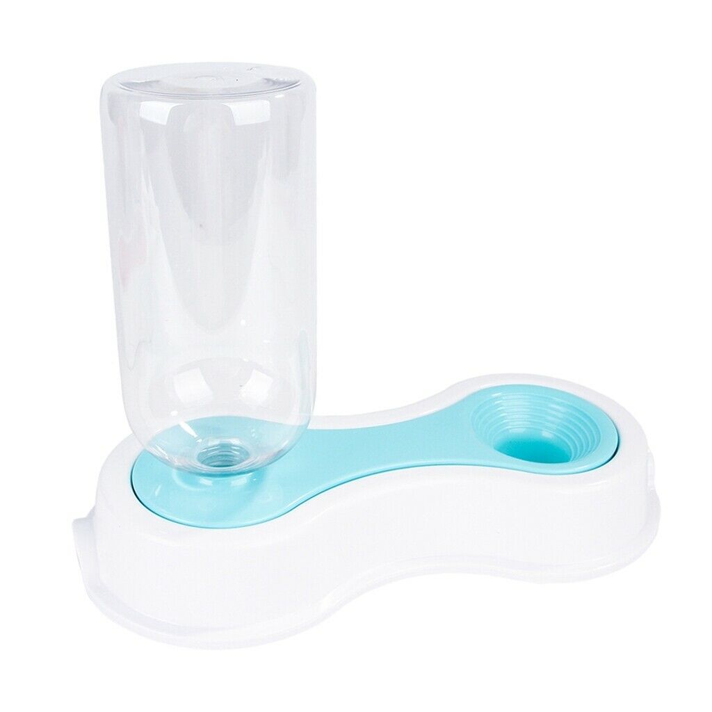 2x Travel Cat Dog Water Drinking Dispenser Feeding Dishes 500ml Pink+Blue
