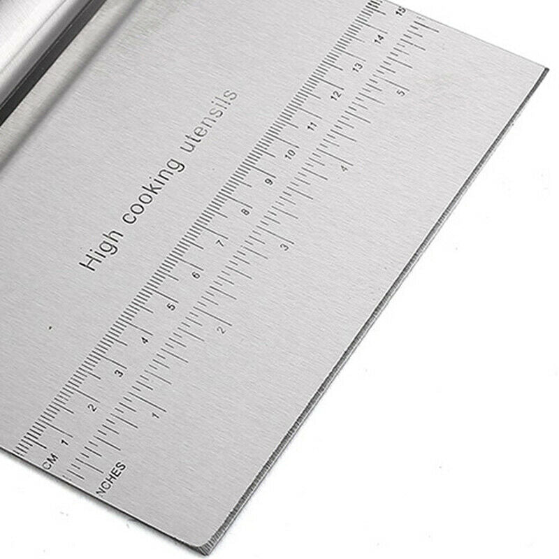 Metal Cake Scraper Pizza Dough Pastry Cutter Panel Scale Baking Tool Kitc.l8