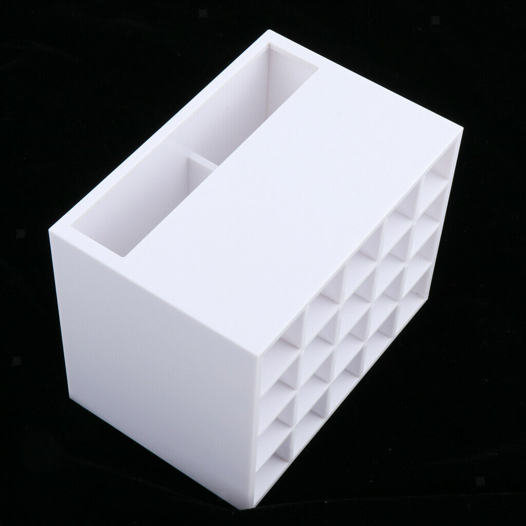 20 Slots Desk Lipstick Holder Display Cosmetic Organizer Makeup Case White