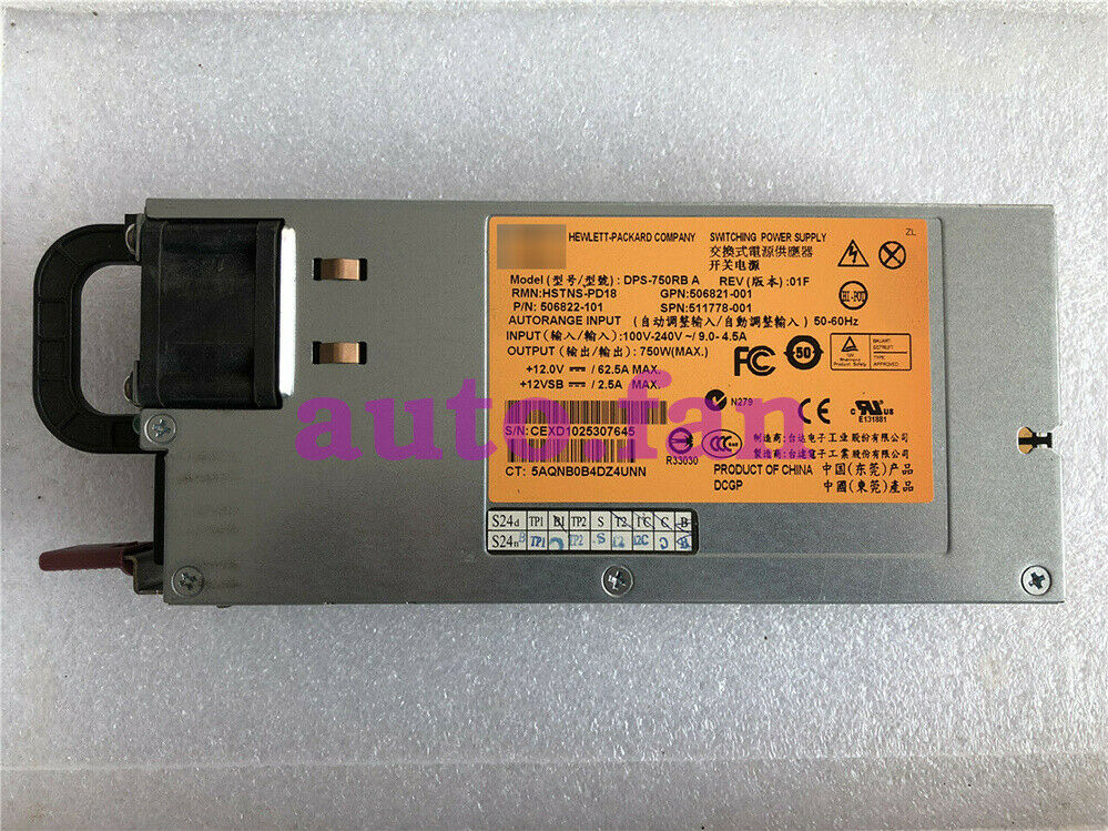 1pcs For DL380 G6 G7 750W  Server Power DPS-750RB A  511778-001