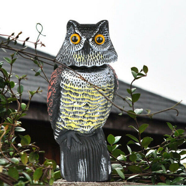 Owl Realistic Eyes Waterproof Owls Bird Control Scarecrow Garden Decoy Owls