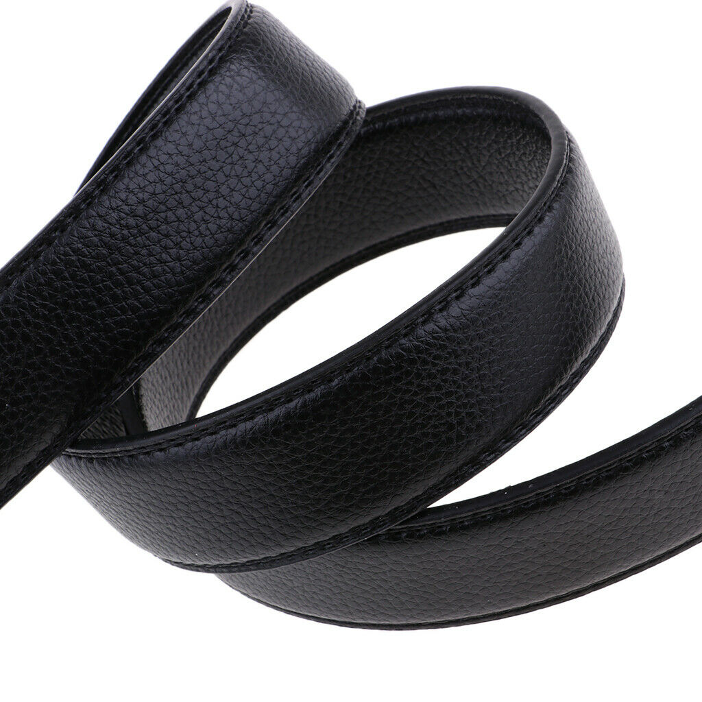 Men's Black Ratchet Replacement Belt Dress Belt without Buckle 1 3/8" 120cm