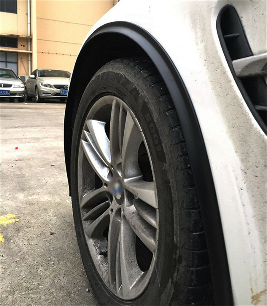 2Pcs Universal Car Fender Flare Wheel Eyebrow Protector Rubber Soft Trim Strips
