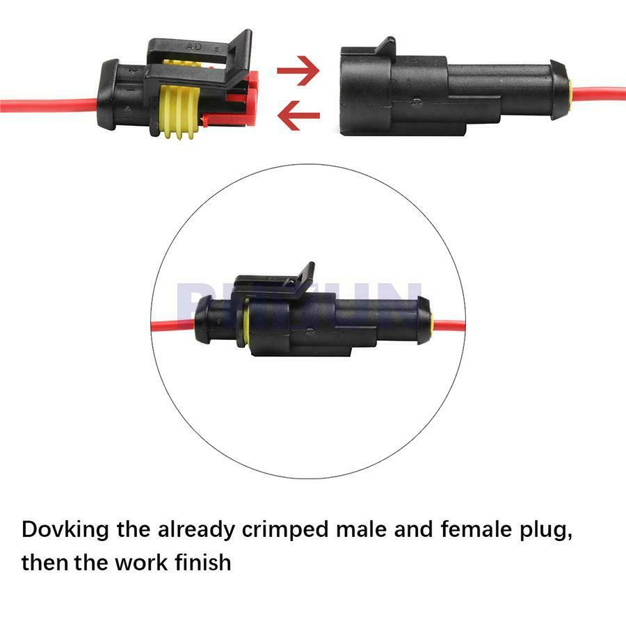 708x 43Set 1-6 Pin Way Car Sealed Waterproof Electrical Wire Connector Plug Kit