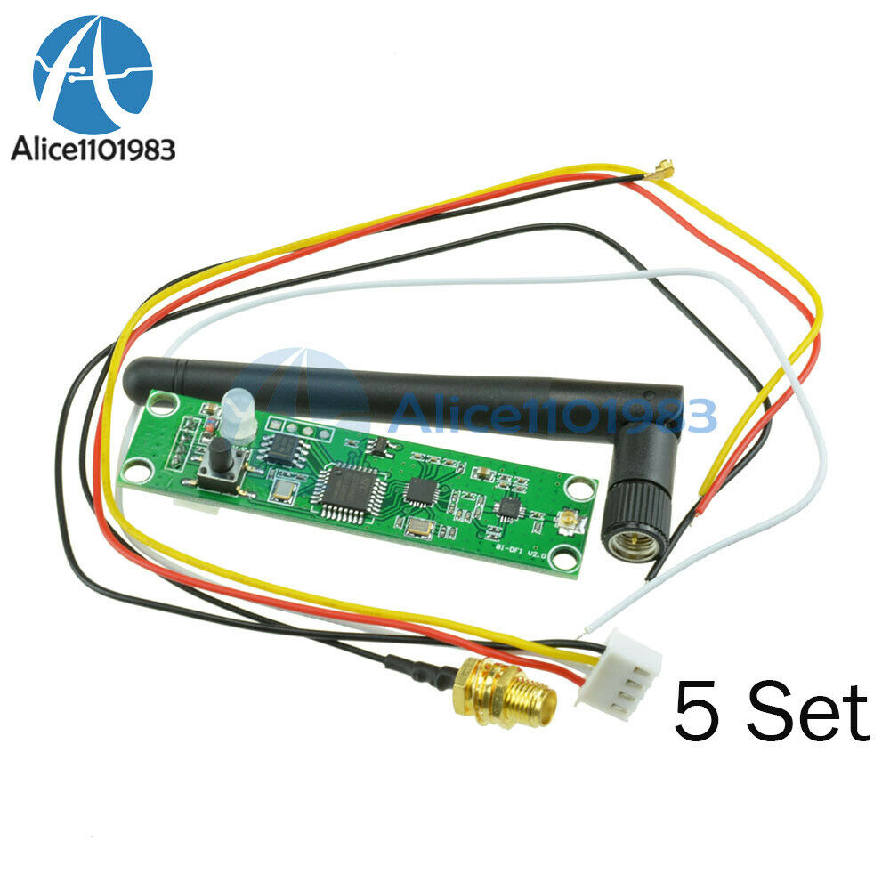 5PCS DMX512 2.4G PCB Modules LED Transmitter Wireless Receiver + Antenna Set