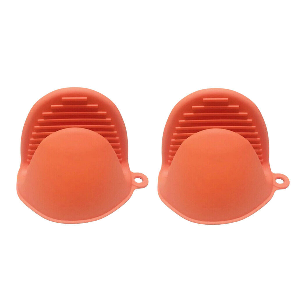 2pair/4pcs Silicone Gloves Heat Resistant Oven Microwave Baking Hand Clips