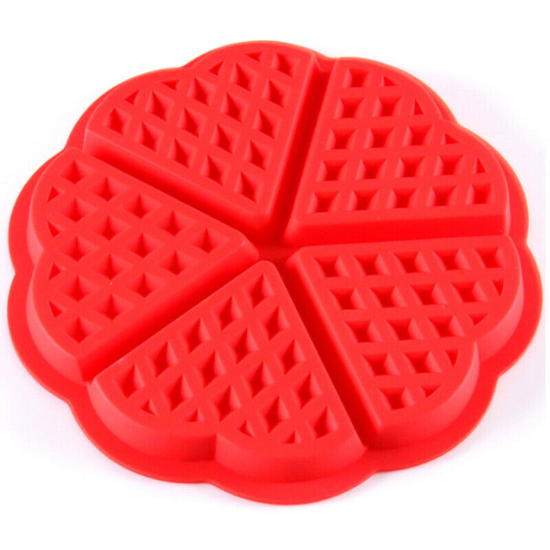 Baking Heart Shape Silicone Waffle Mold Cake Mould Non-stick Kitchen Bake.l8