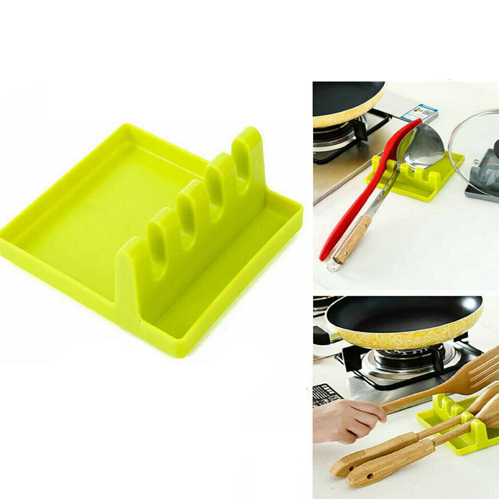 Kitchen Spoon Rest Rack Stand Utensil Spatula Cooking Tools Holder Storage Shelf