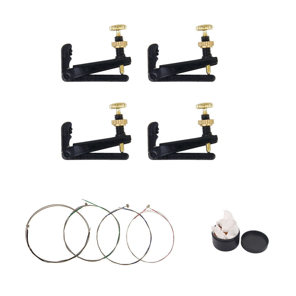 Violin Parts 4/4 Violin Tuners + Strings + Rosin for Violinist