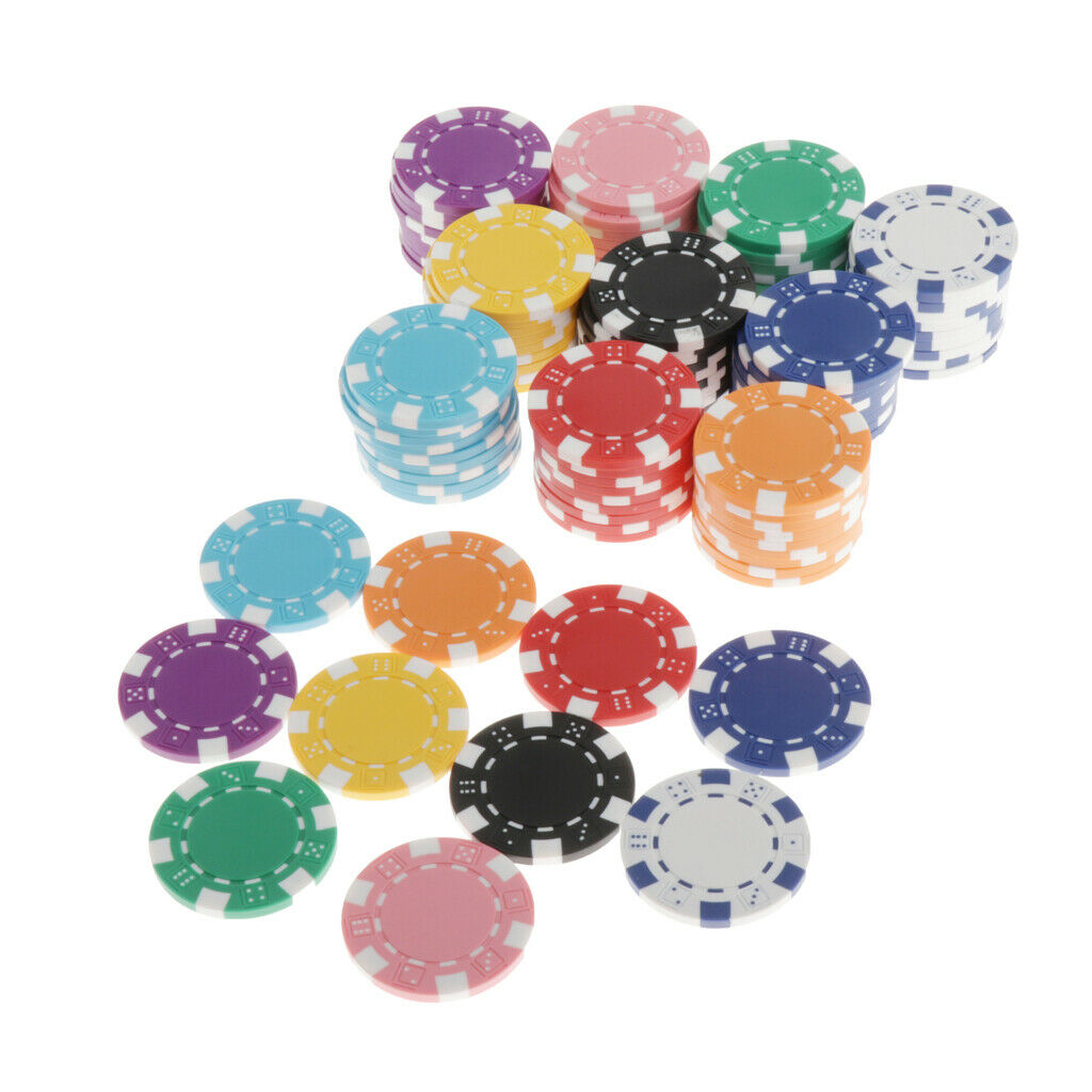 100pcs 4cm Casino Supply Board Games Blank Chips Token Party Table Game