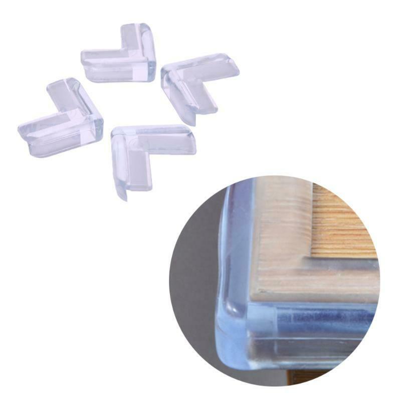 4x Silicone Desk Table Corner Guards Protector Edges Protection Baby Kids Safety