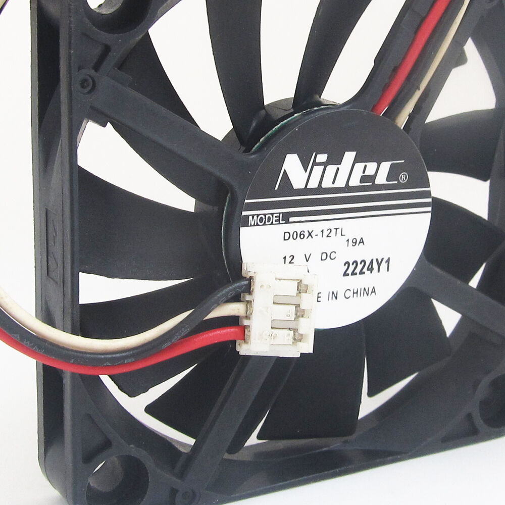 4pcs NIDEC D06X-12TL 60x60x10mm 6010 DC12V 0.10A 3pin Connector DC Cooling fan