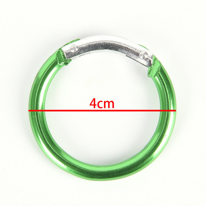 6Pcs Aluminum Alloy Clip Hanging Buckle Circle Round Carabiner Hook Keycha.l8