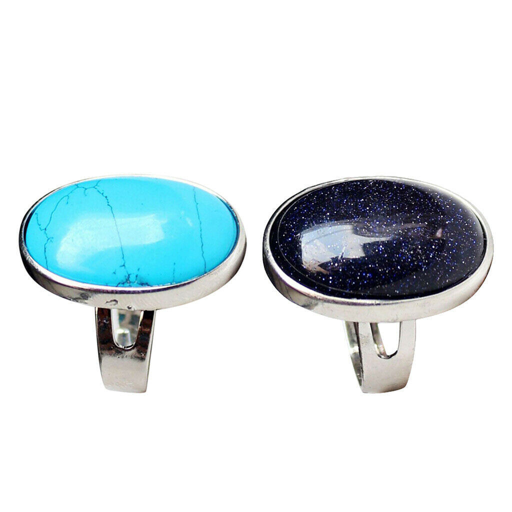2 Pieces Womens Ladies Exquisite Opal Band Wedding Engagement Ring Jewlery Gift