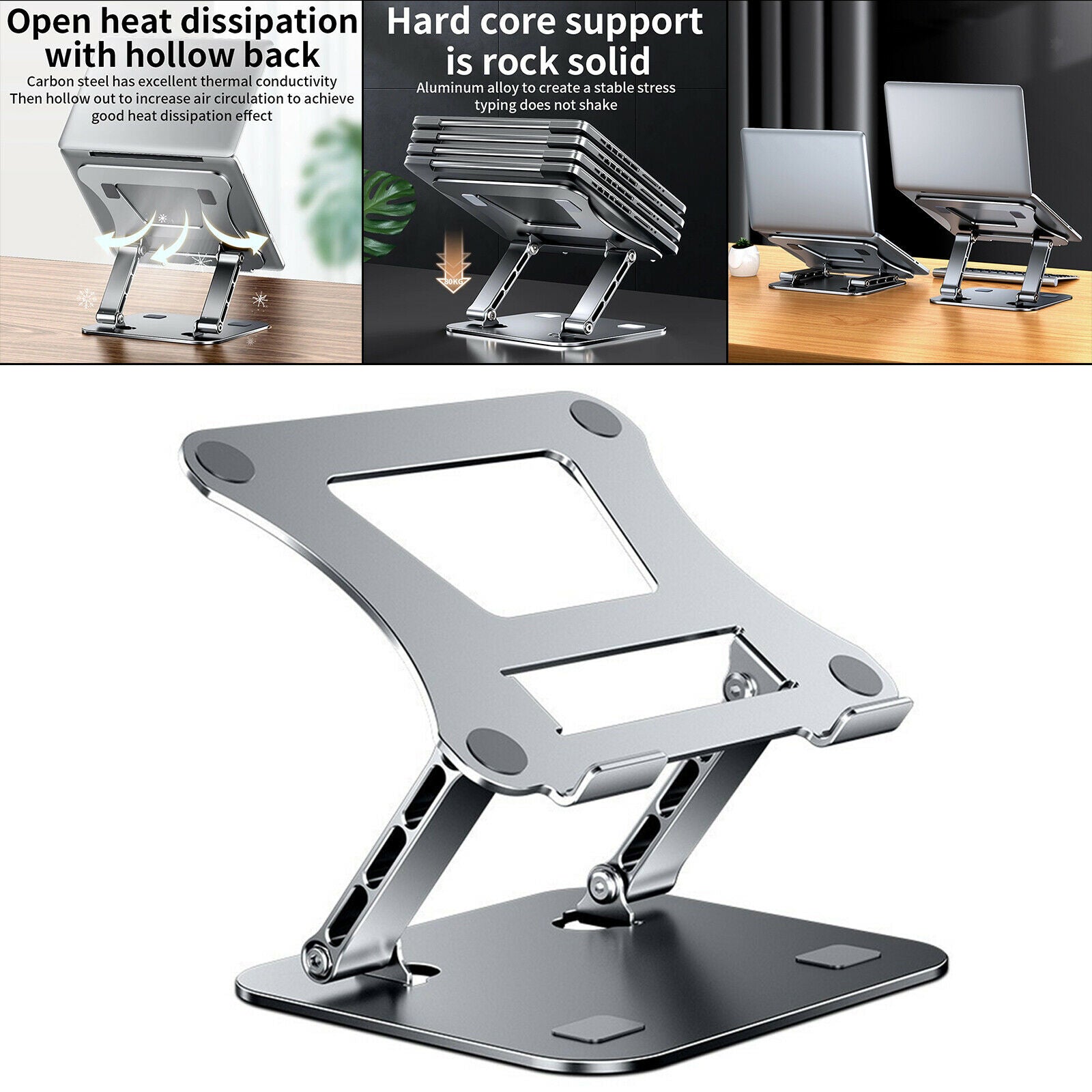 Adjustable Metal Computer Laptop Stand Holder Riser Aluminum Alloy