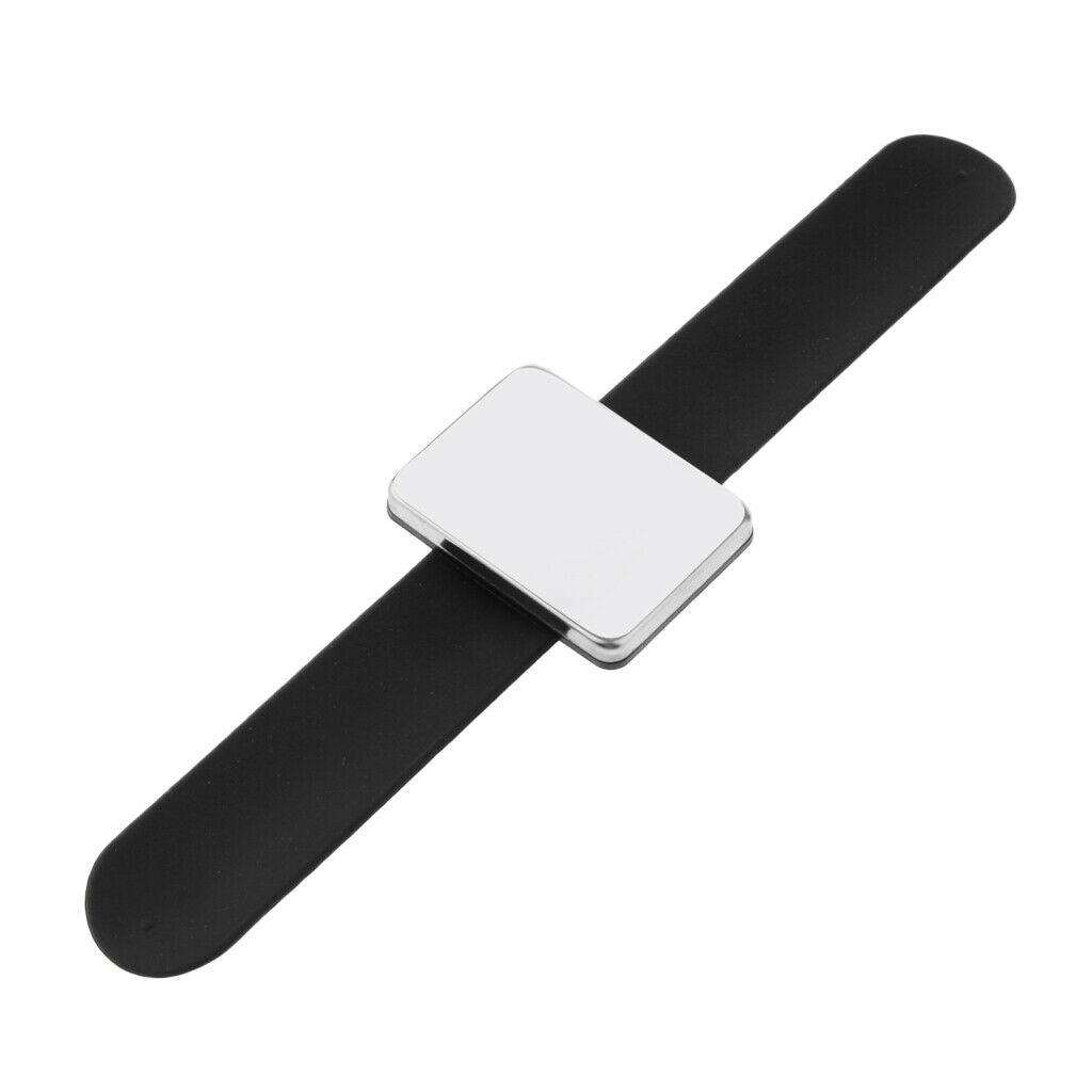 Portable Self Adhesive Magnetic Wrist Band for Hairstyling Hair Pin Holder Black