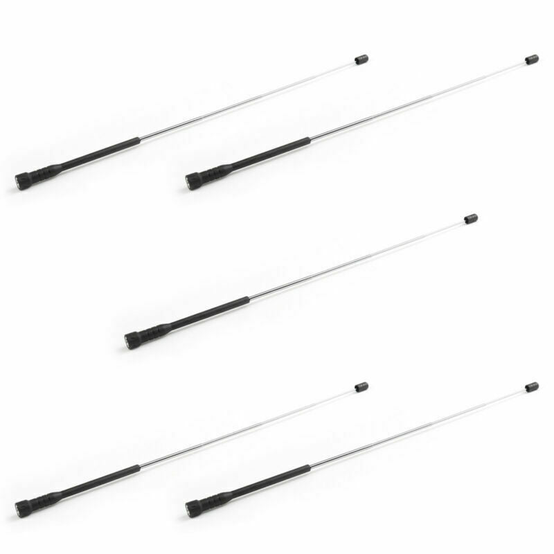 5Pcs Dual Band Extendable Antenna SMA-Male For Vertex Yaesu VX-1R VX-6R Radio B5