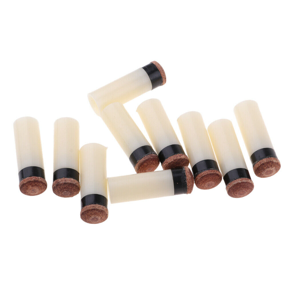 Premium Slip-on Pool Cue Tip Snooker Billiard Hard Tips 10pcs/Pack - 11 mm