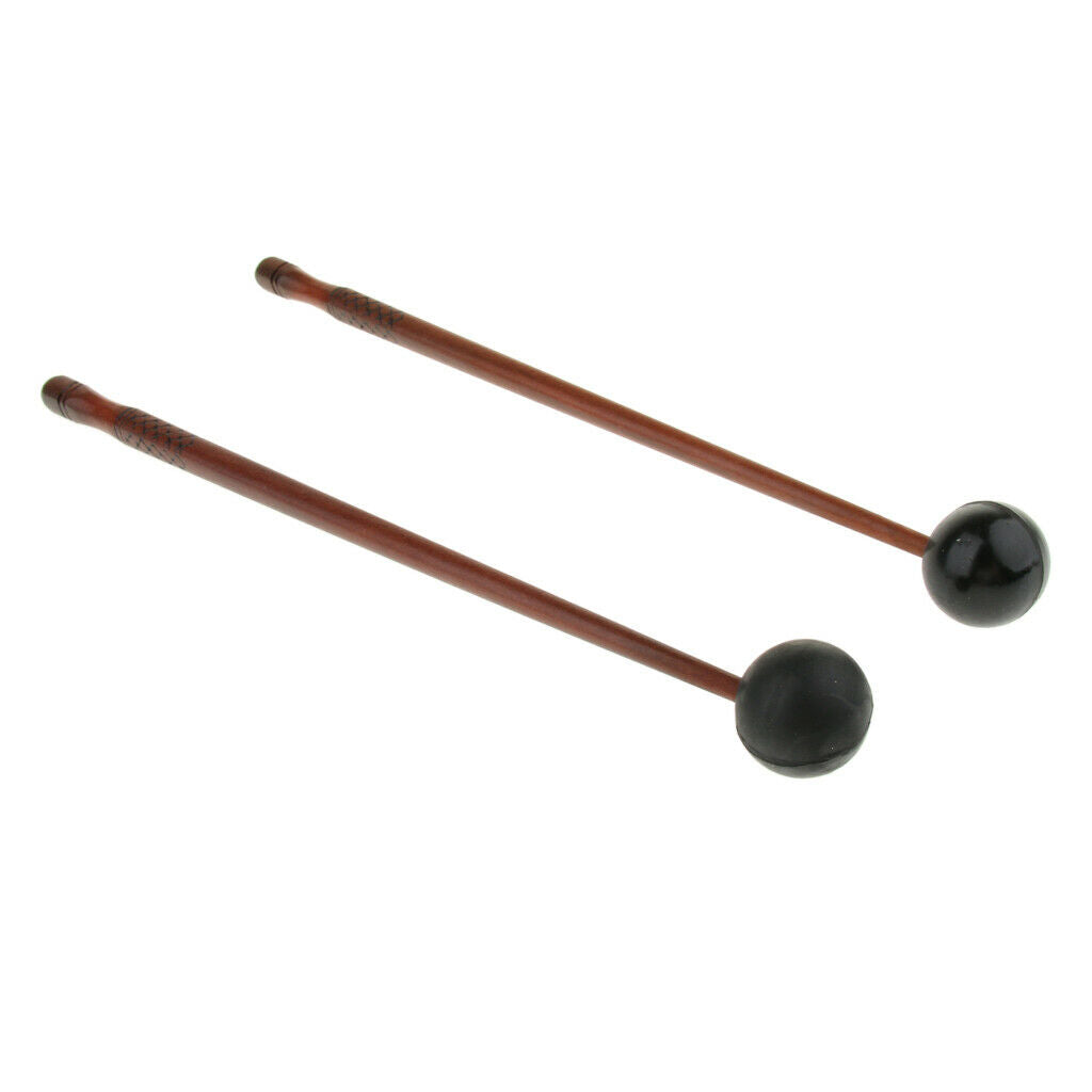 2 Pair Hank Drum Beaters Lotus Drum Tankdrum Sticks Rods, Rubber Mallet Hammer
