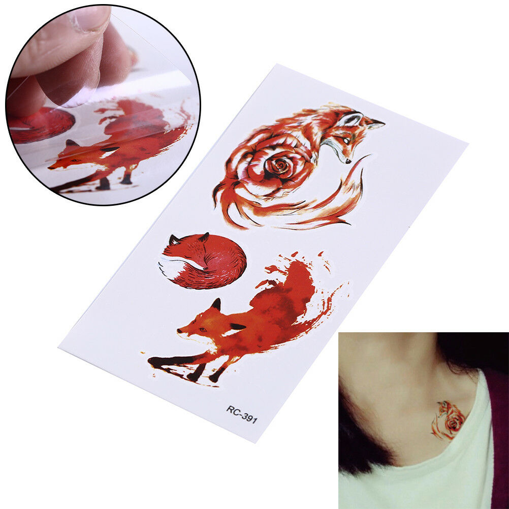 Waterproof Temporary Tattoo Stickers Cartoon Fox Water LZansfer flash tatooIIHBD