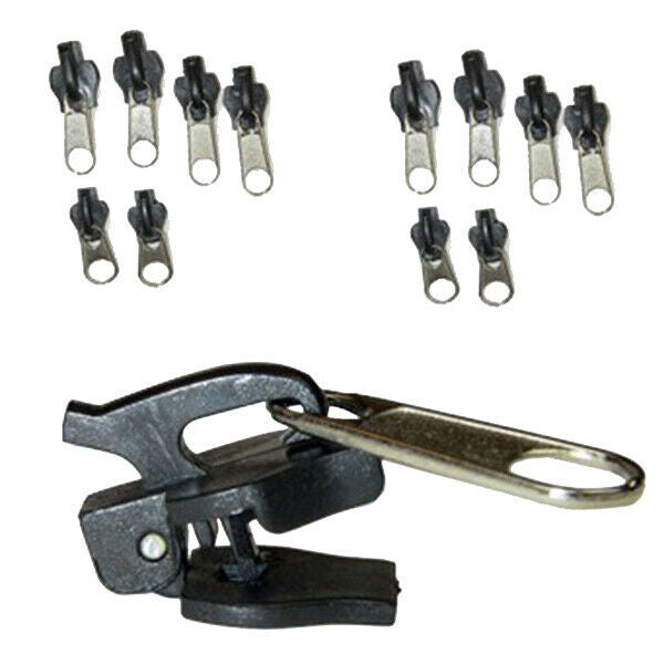 6 Pcs Set Zipper Repair Kit Zip Sliders Spirals Instant Fix Your Own DIY Sewing*