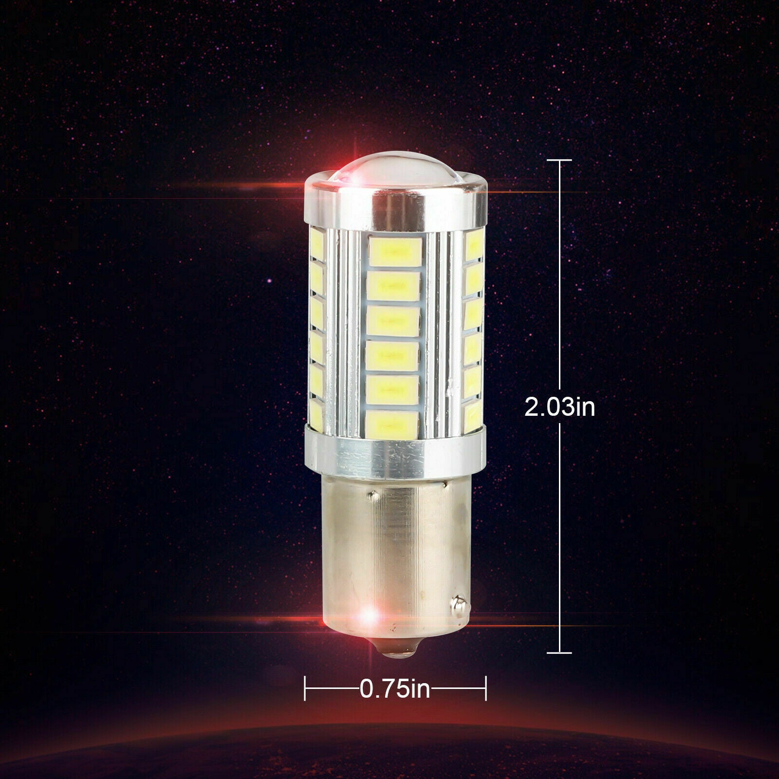 4x Super White 1156 33-SMD 6000K LED Interior Light Camper Trailer RV Bulbs 12V