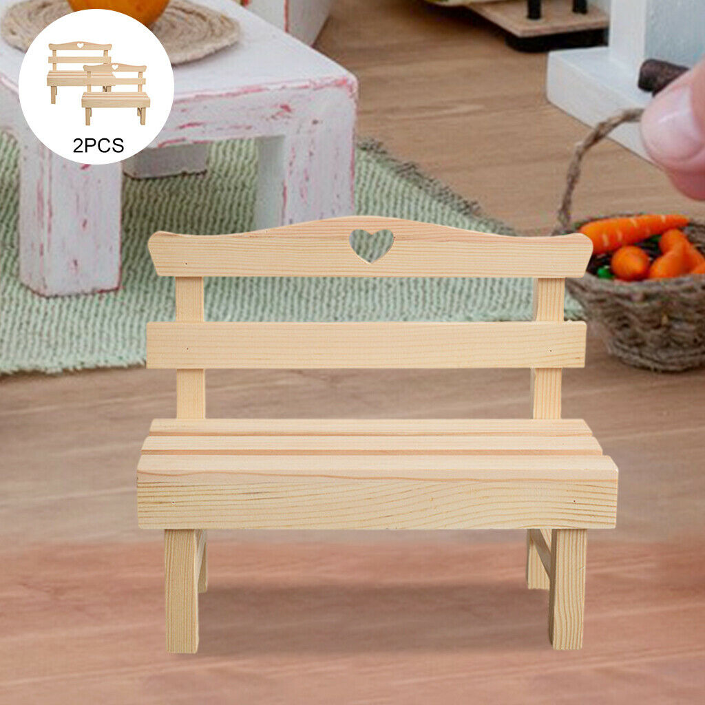 2PCS Decor Chair Set Home Party Decor Ornaments Creative Craft Kids Gifts