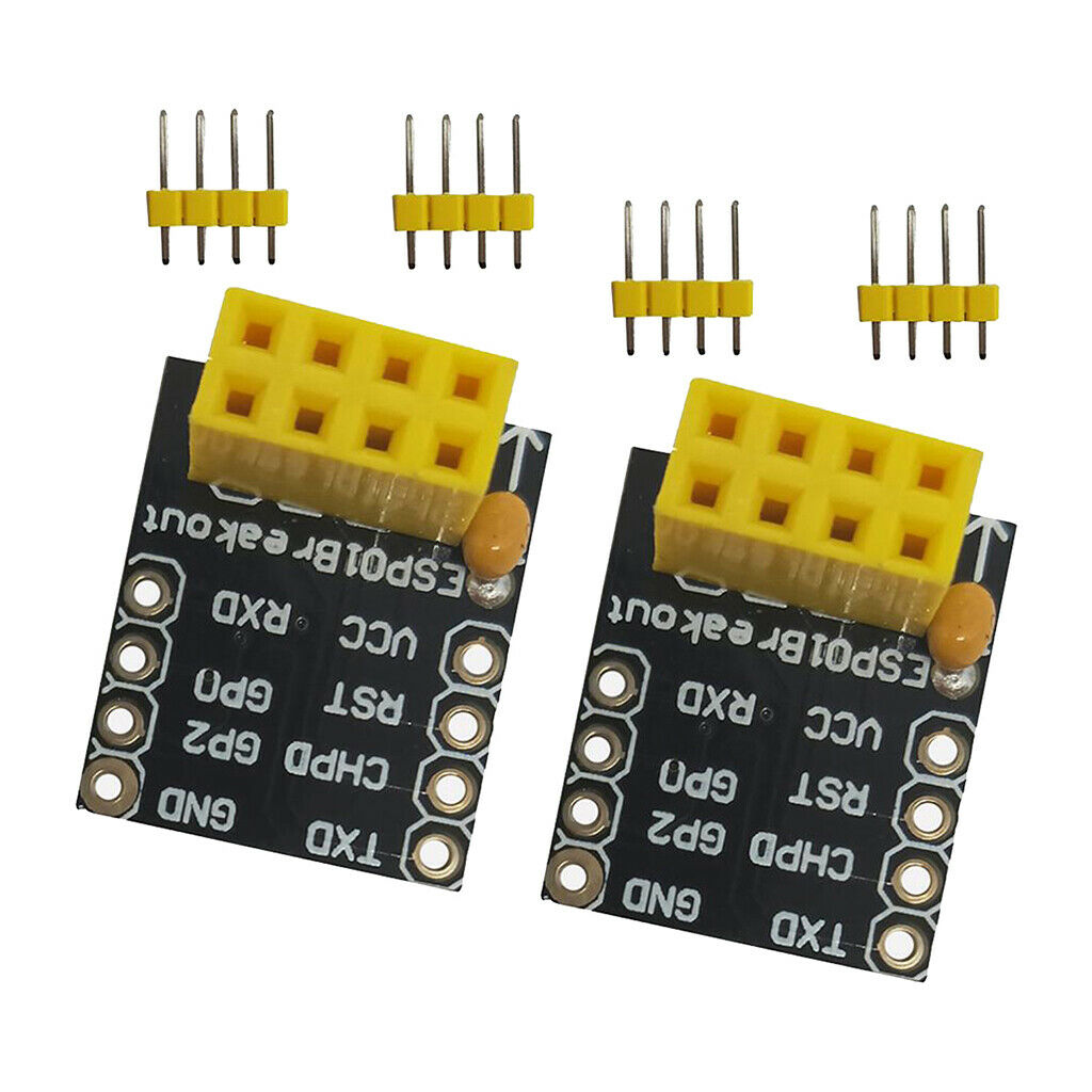 2pcs ESP-01/01S Breakout Breadboard Adaptor ESP8266 WiFi Transceiver Module