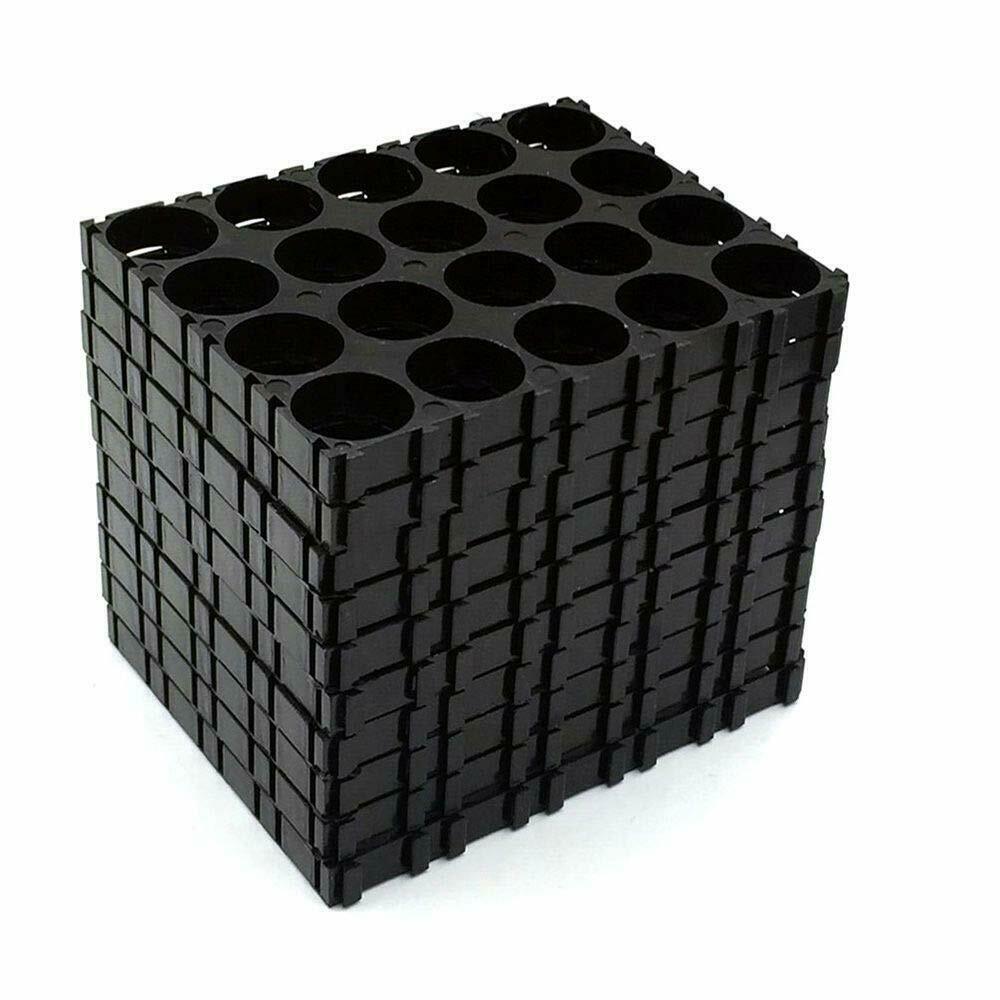 50Pcs 4x5 Cell 18650 Batteries Spacer Radiating Shell Plastic Holder Bracket BK