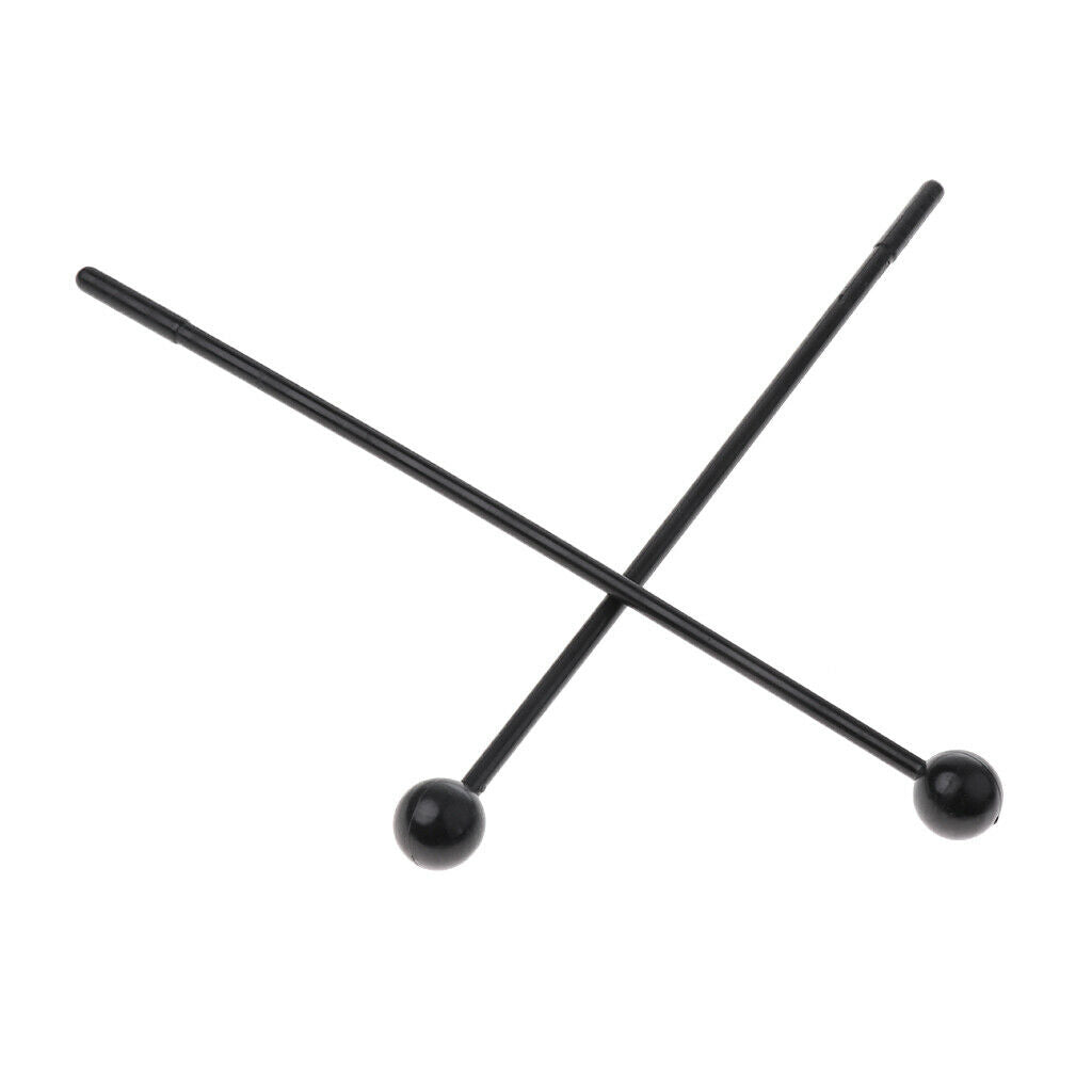 2x Toddler Plastic Percussion Stick Parts Musical Educational Gift Black