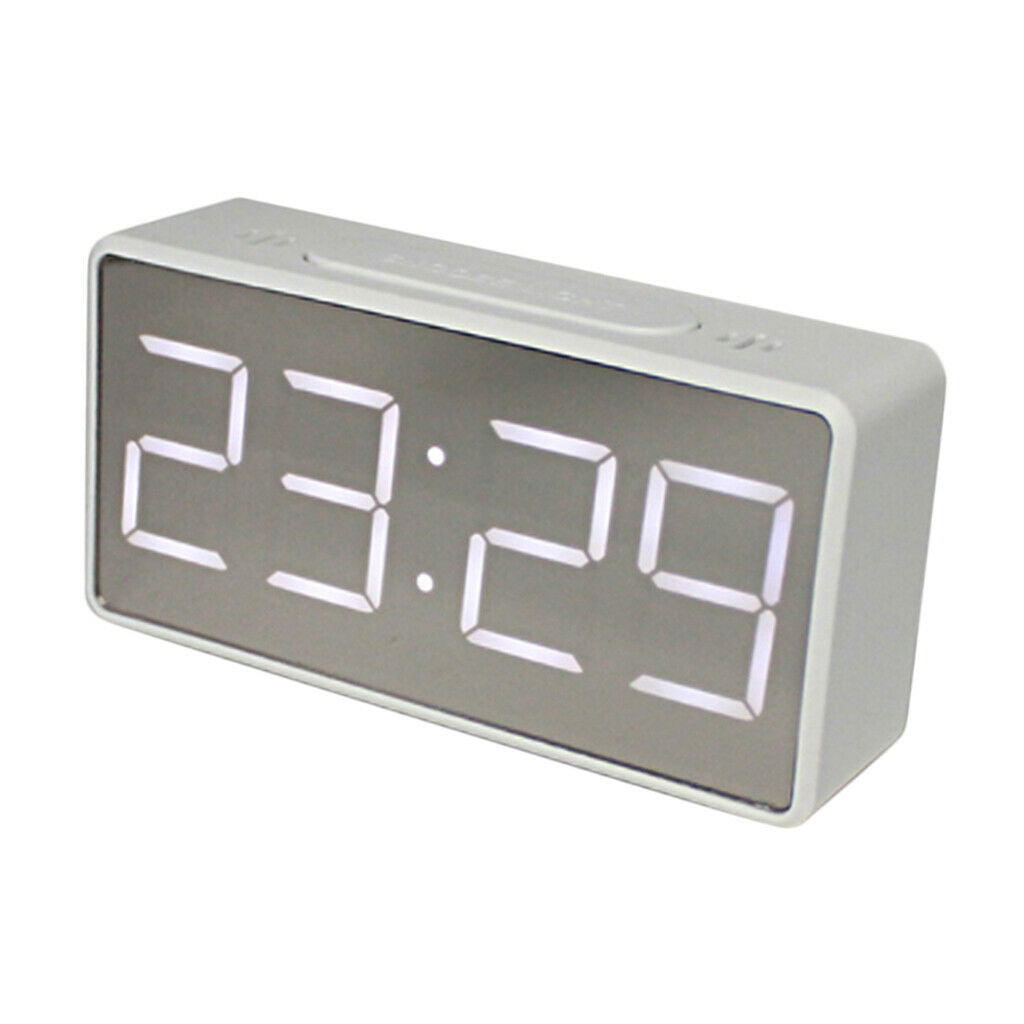 3 X Digital Alarm Clock, Temperature Detect, Wood Made Electric Clocks White