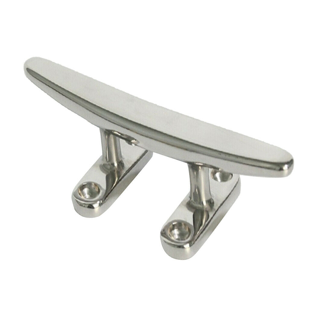 Boat Cleat X1 Narrow Base 316 Polished Stainless Steel 148mm Heavy Duty Base