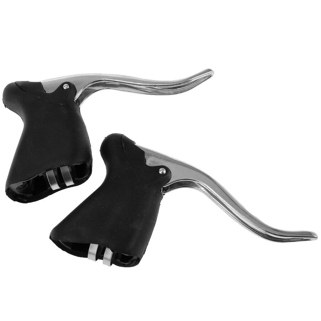 1 Pair Road Bike Drop Bar Brake Lever Bent Brake Handle  Handbrake