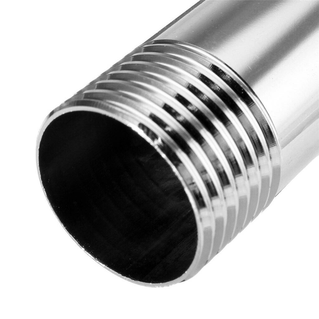 G1/2'' 15cm Stainless Steel Shower Head Extension Angled Shower Arm Extra Pipe