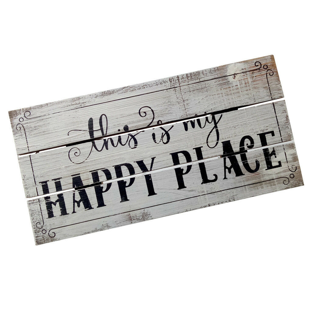 "this is my HAPPY PLACE" Party Sign Wooden Plaque Home Decoration Wood Craft