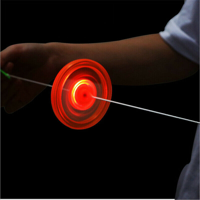 Flash Pull Line Wheel Glow Flywheel Whistle Creative Classic Toys Children GBDA