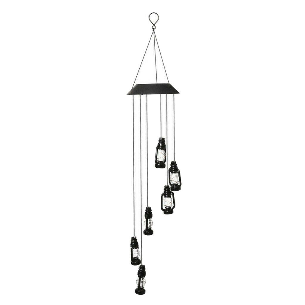 Lamp Shaped Solar Wind Chime, Color-Changing Mobile LED Solar Wind Chime Outdoor