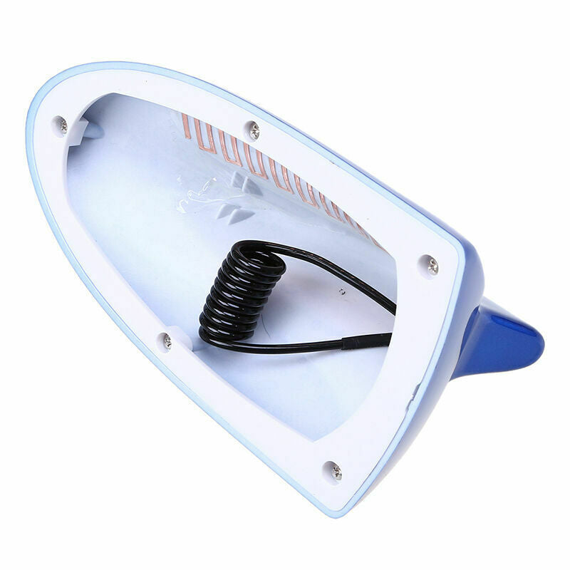 Universal Blue Shark Fin Antenna Aerial AM/FM Signal Roof Aerial for Car SUV ABS