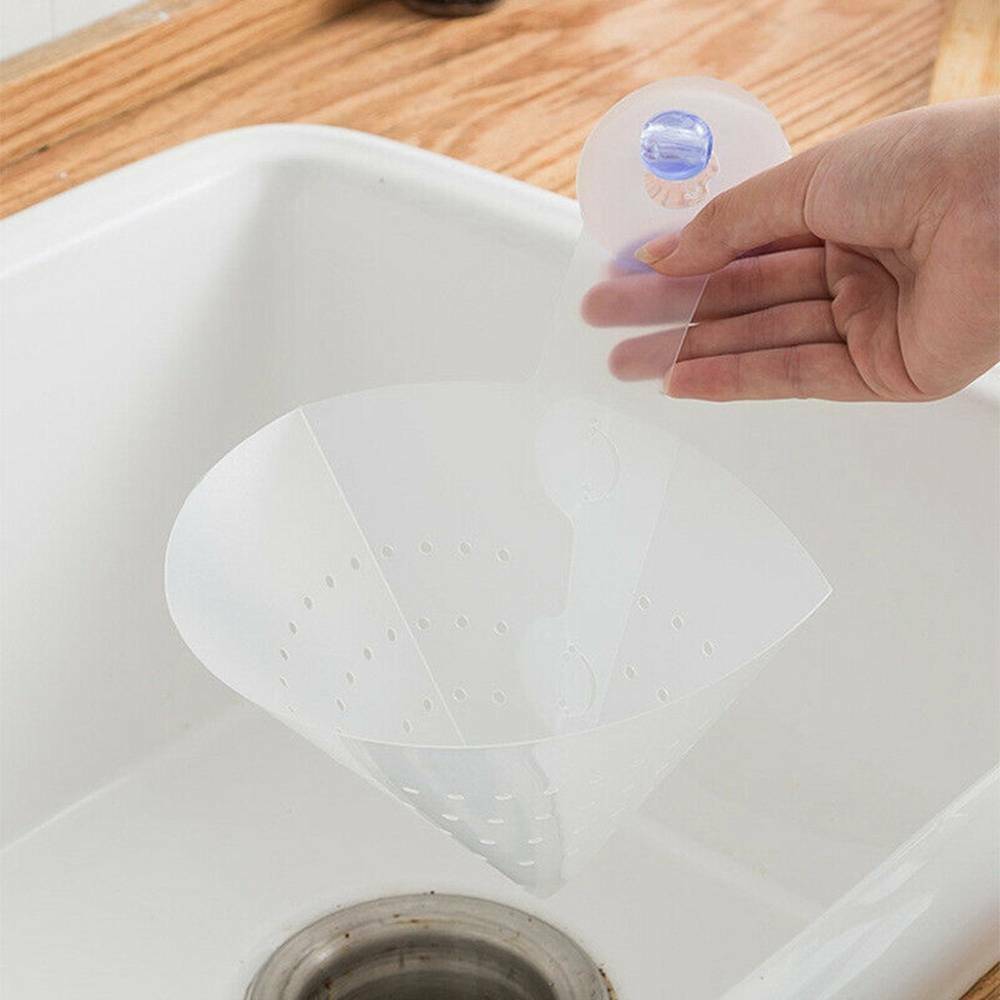 1Pc Kitchen Drain Sink Strainer Filter Food Catcher Foldable Anti-Blocking Tools