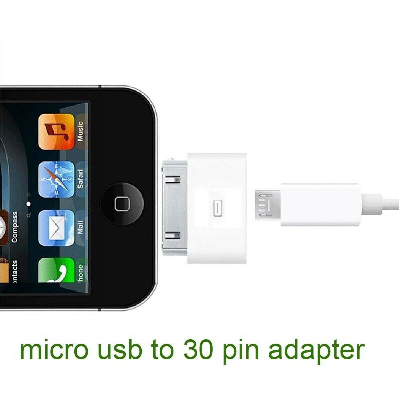 Micro USB 2.0 Female to 30Pin Charger Adapter For iPhone4/4S / iPad 1 2/3 / iPod